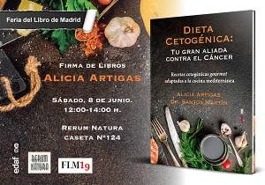 FERIA DEL LIBRO Invitación para la firma del libro sobre la dieta cetogénica en la Feria del Libro de Madrid 2019.