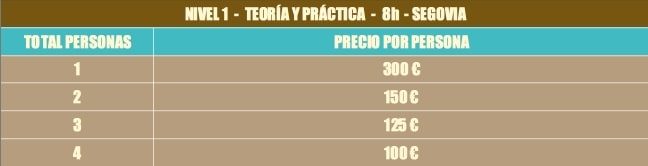 Precios-Seg-8h Precios Clase práctica de cocina cetogénica y teoría keto en Segovia